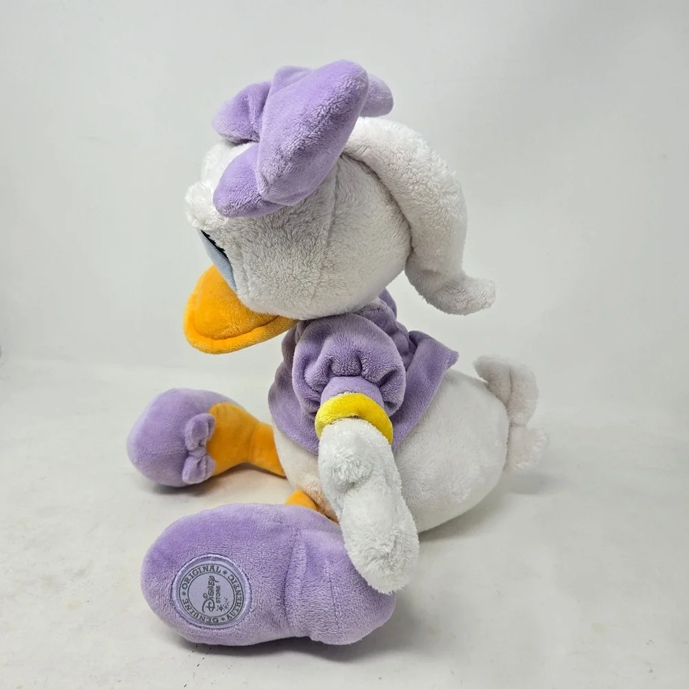 Disney‎ Store Daisy Duck Plush Purple Outfit Bow 18 Inch Stuffed Animal Toy